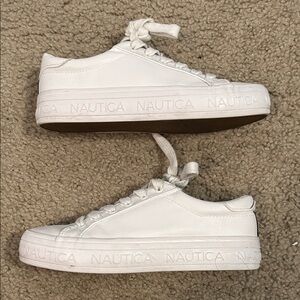 Nautica White Lace-Up Sneakers